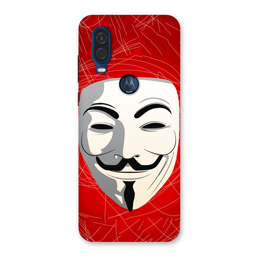 Anonymous Mask Abstract Back Case for Motorola One Vision