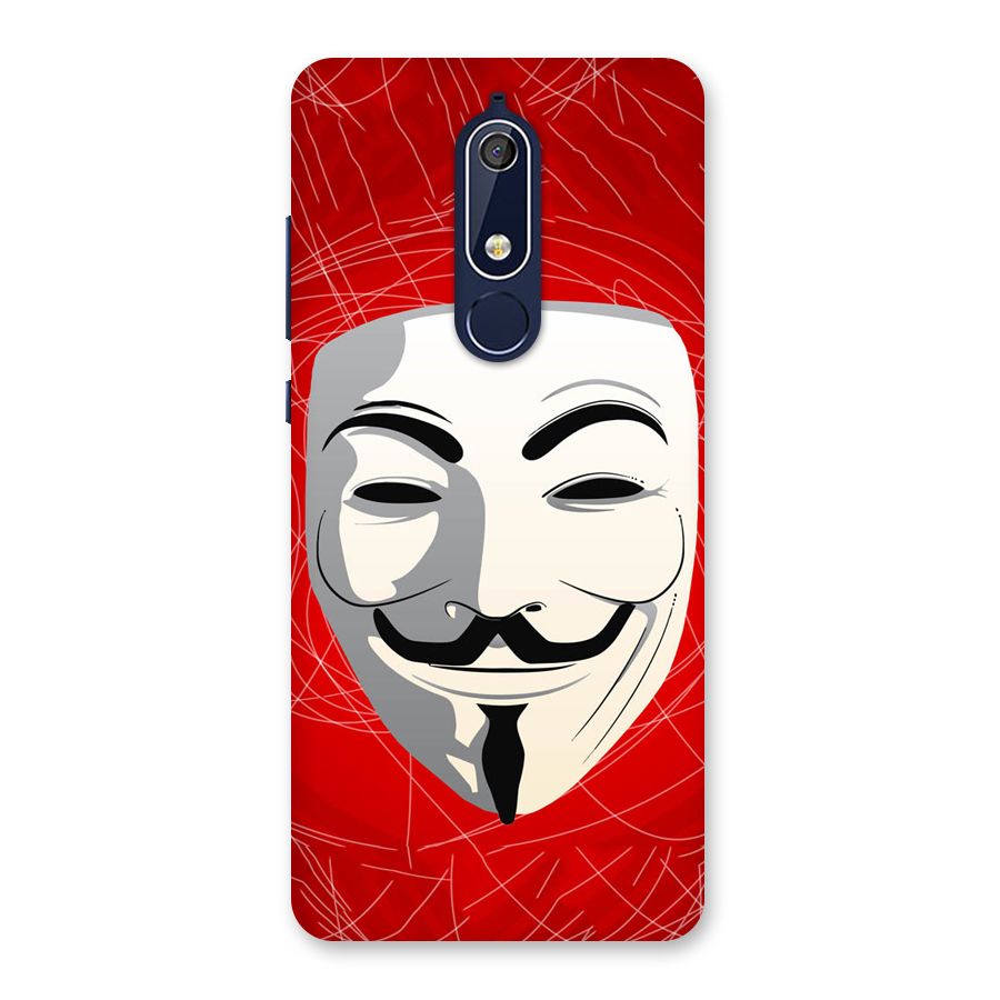 Anonymous Mask Abstract Back Case for Nokia 5.1