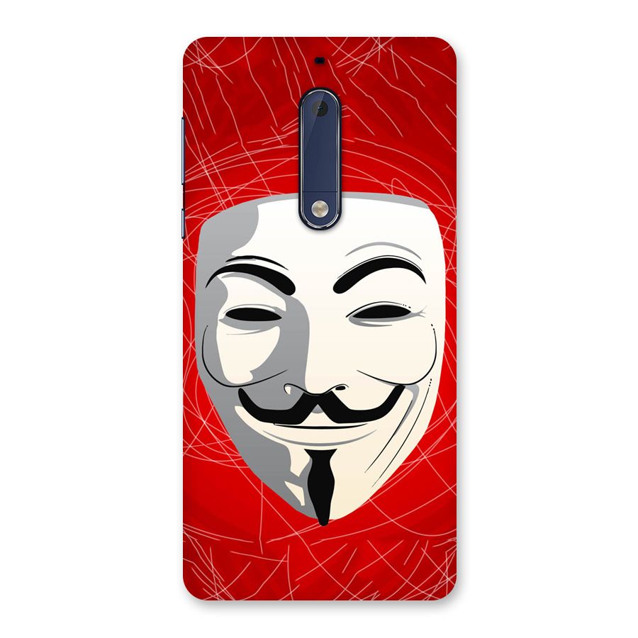 Anonymous Mask Abstract Back Case for Nokia 5