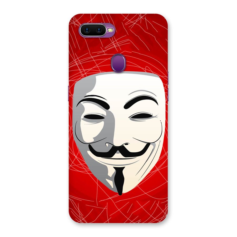 Anonymous Mask Abstract Back Case for Oppo F9
