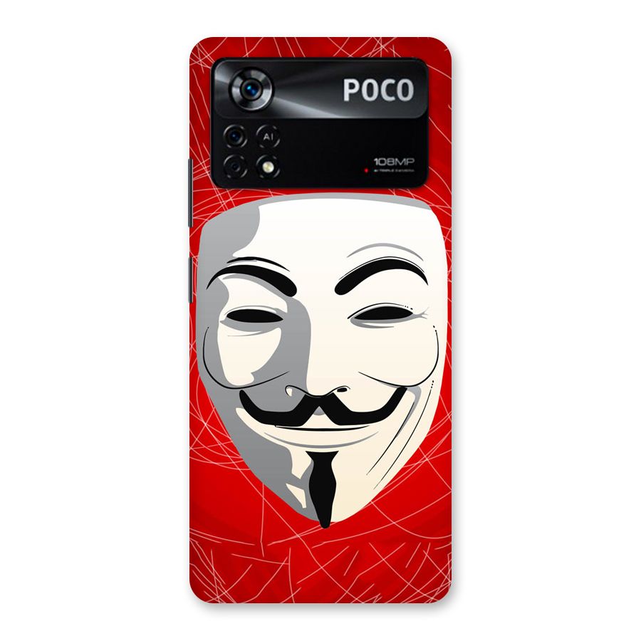 Anonymous Mask Abstract Back Case for Poco X4 Pro 5G
