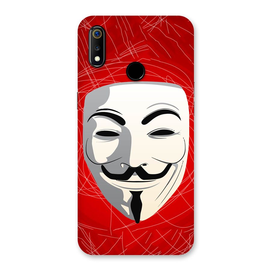 Anonymous Mask Abstract Back Case for Realme 3