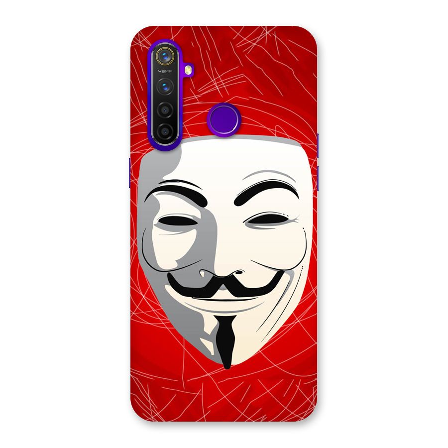 Anonymous Mask Abstract Back Case for Realme 5 Pro