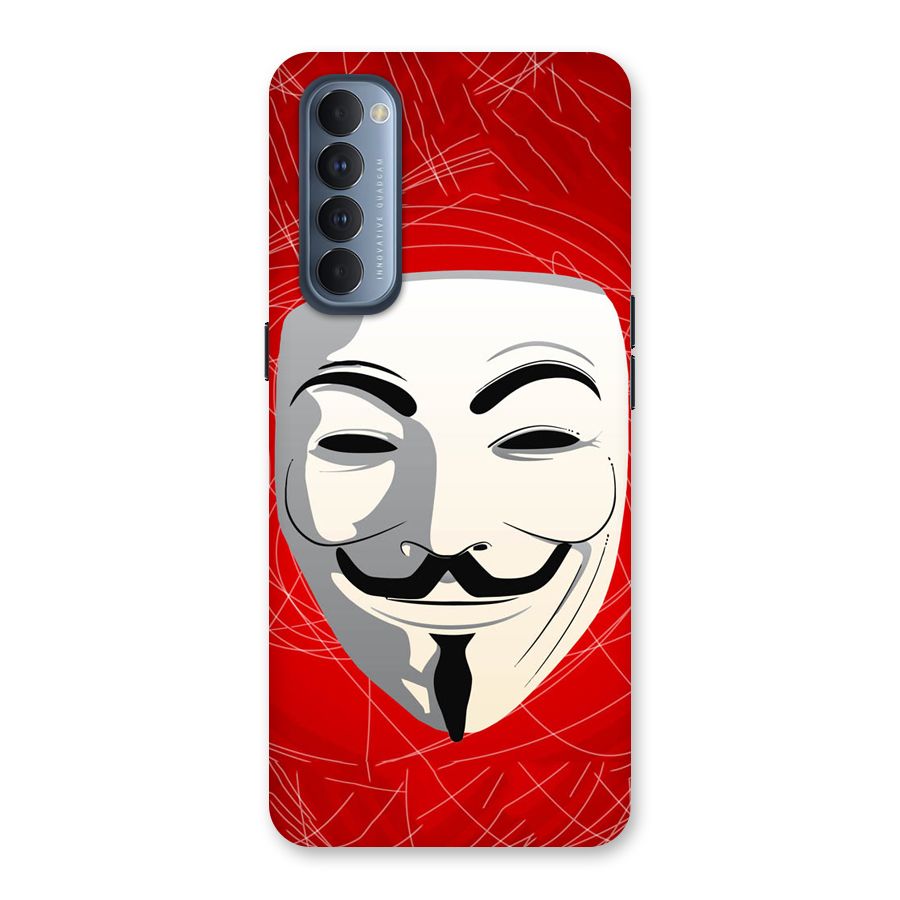 Anonymous Mask Abstract Back Case for Reno4 Pro