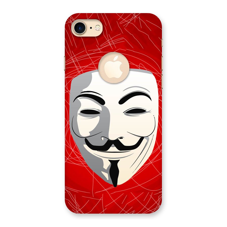 Anonymous Mask Abstract Back Case for iPhone 7 Logo Cut