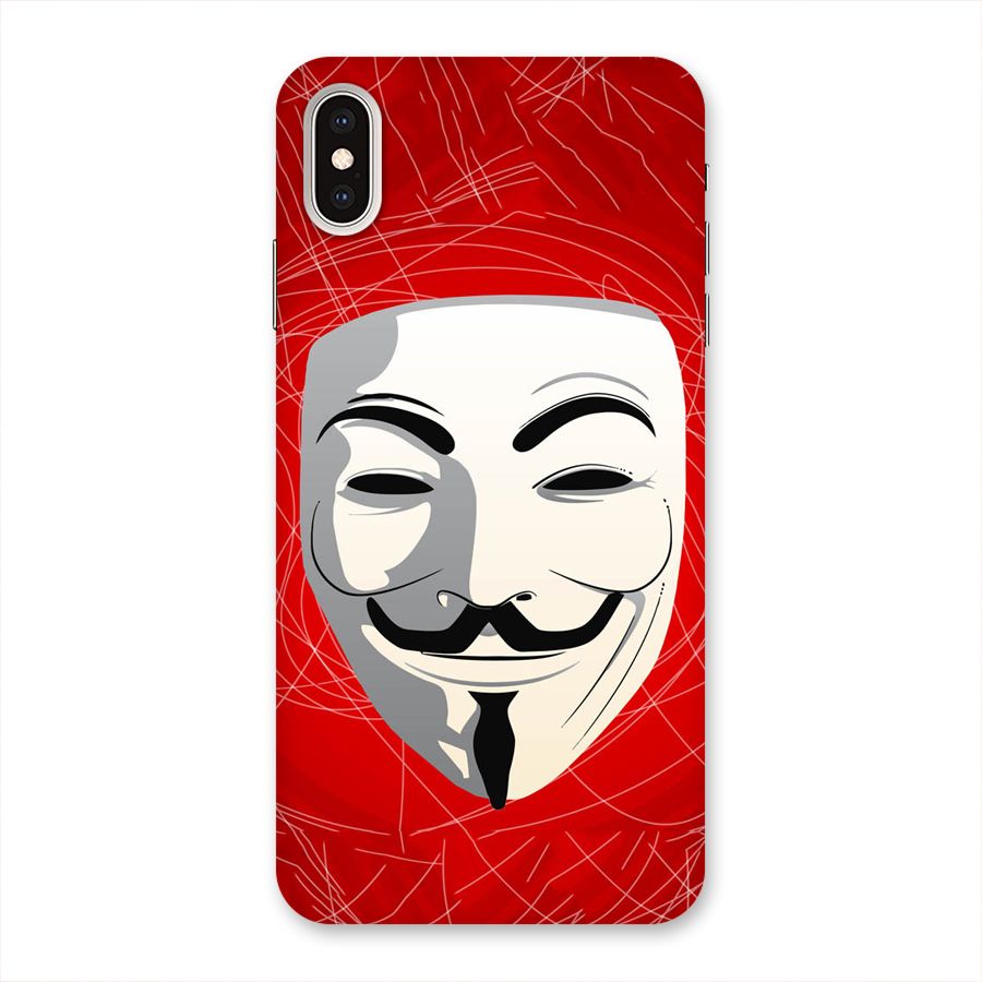 Anonymous Mask Abstract Back Case for iPhone XS Max