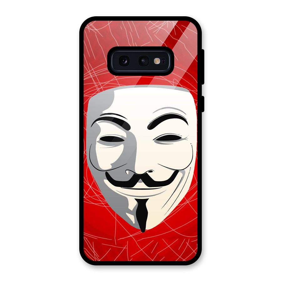 Anonymous Mask Abstract Glass Back Case for Galaxy S10e