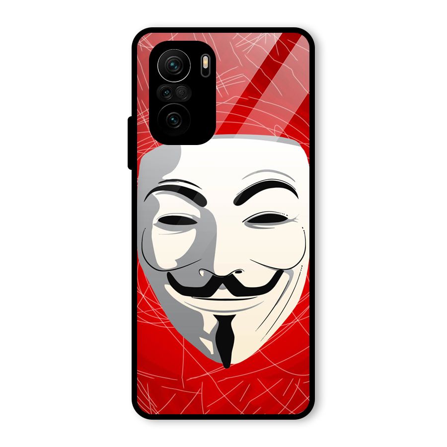 Anonymous Mask Abstract Glass Back Case for Mi 11x