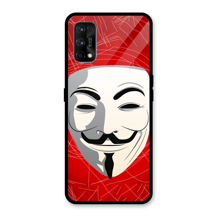 Anonymous Mask Abstract Glass Back Case for Realme 7 Pro