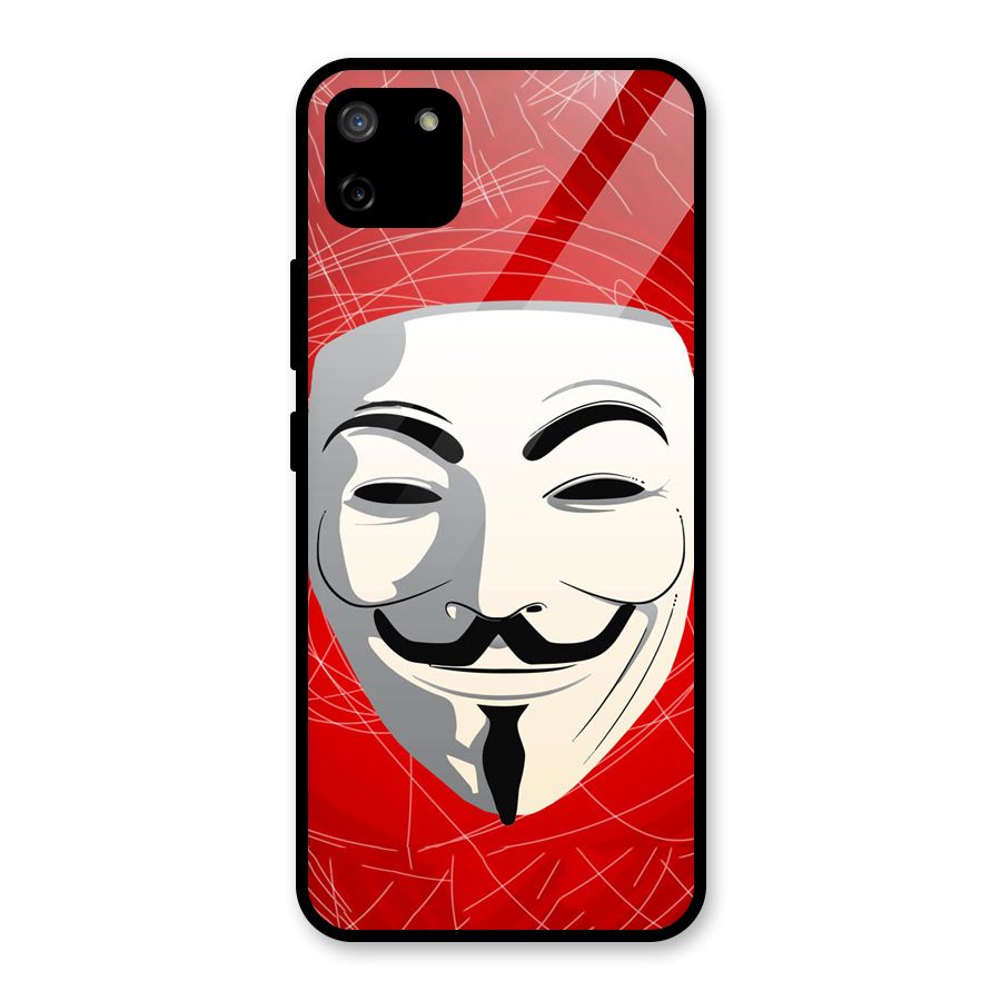 Anonymous Mask Abstract Glass Back Case for Realme C11