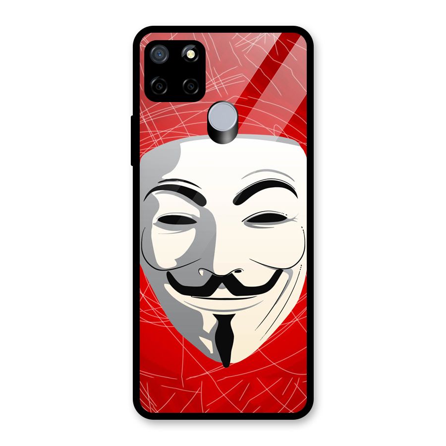 Anonymous Mask Abstract Glass Back Case for Realme C12
