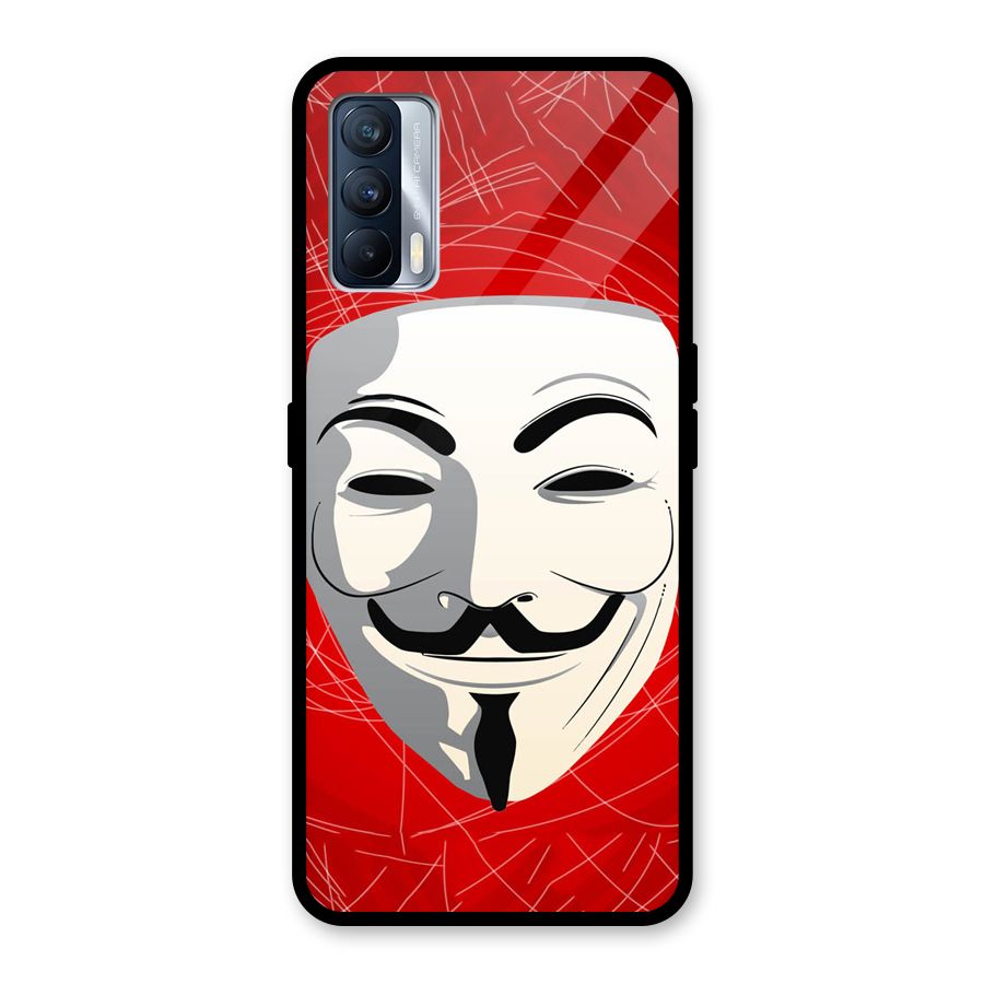 Anonymous Mask Abstract Glass Back Case for Realme X7