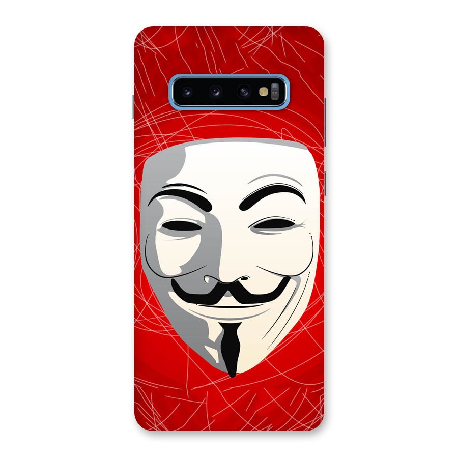 Anonymous Mask Abstract  Back Case for Galaxy S10 Plus
