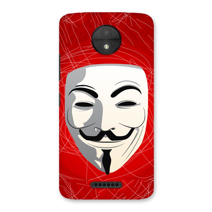 Anonymous Mask Abstract  Back Case for Moto C