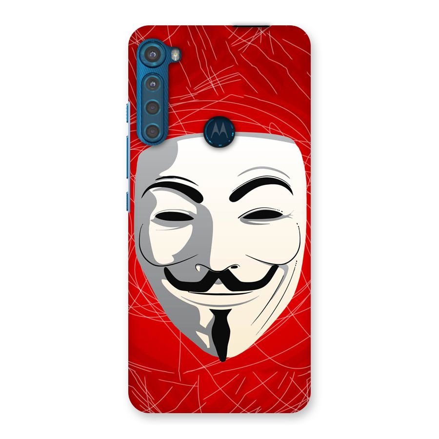 Anonymous Mask Abstract  Back Case for Motorola One Fusion Plus