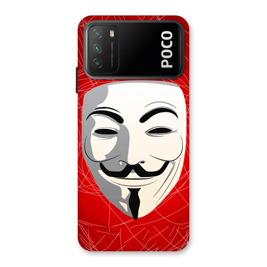 Anonymous Mask Abstract  Back Case for Poco M3