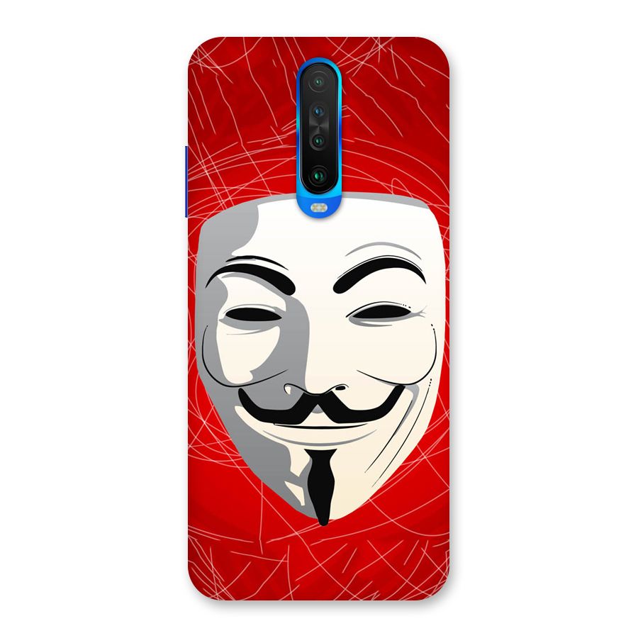 Anonymous Mask Abstract  Back Case for Poco X2
