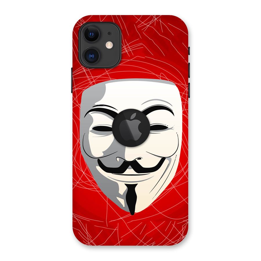 Anonymous Mask Abstract  Back Case for iPhone 11 Logo Cut