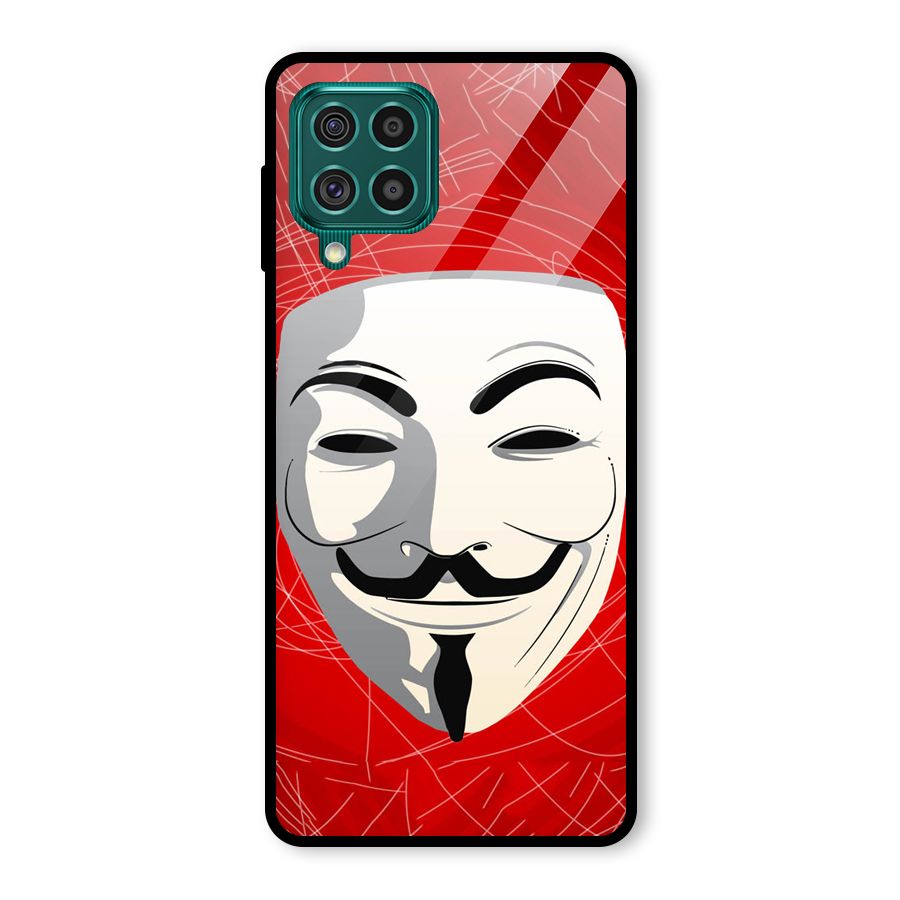 Anonymous Mask Abstract  Glass Back Case for Galaxy F62