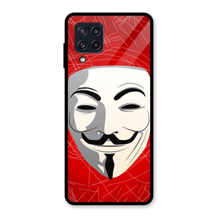 Anonymous Mask Abstract  Glass Back Case for Galaxy M32