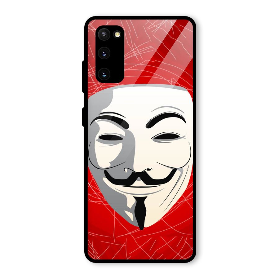 Anonymous Mask Abstract  Glass Back Case for Galaxy S20 FE
