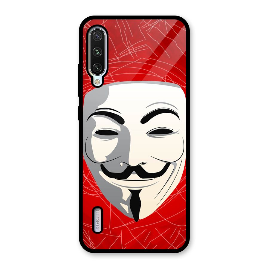Anonymous Mask Abstract  Glass Back Case for Mi A3