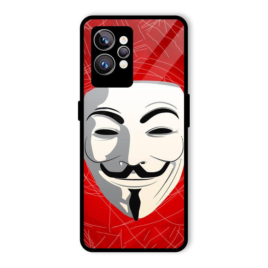 Anonymous Mask Abstract  Glass Back Case for Realme GT2 Pro