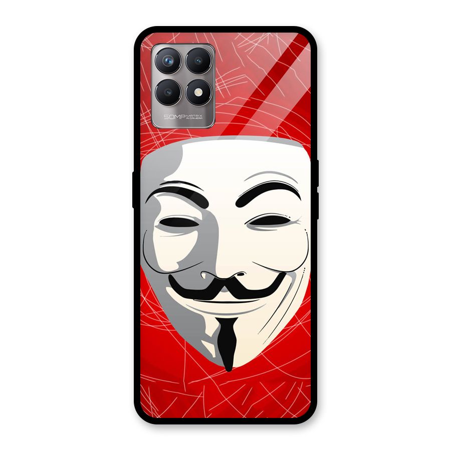 Anonymous Mask Abstract  Glass Back Case for Realme Narzo 50