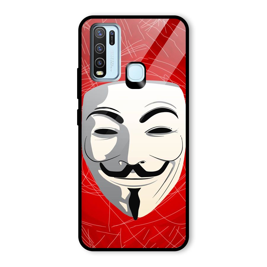 Anonymous Mask Abstract  Glass Back Case for Vivo Y50