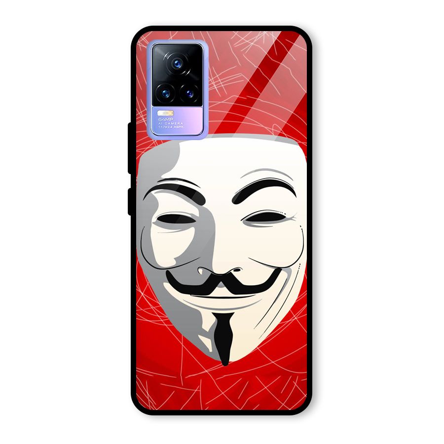 Anonymous Mask Abstract  Glass Back Case for Vivo Y73