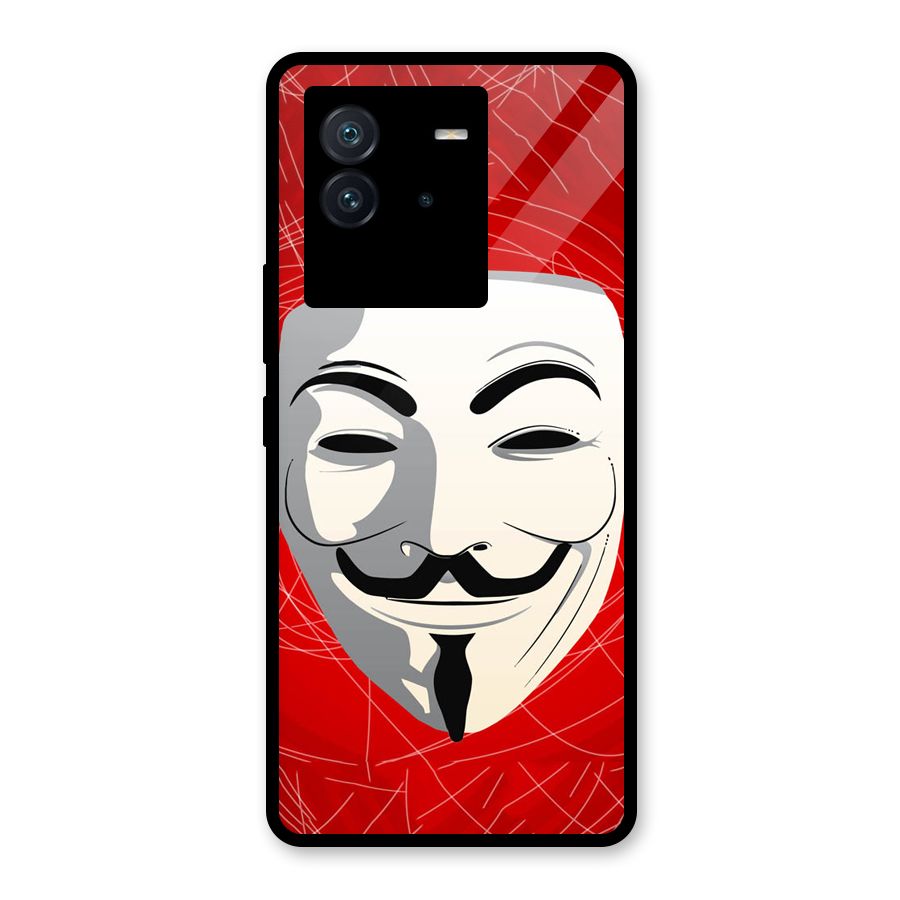 Anonymous Mask Abstract  Glass Back Case for Vivo iQOO Neo 6 5G