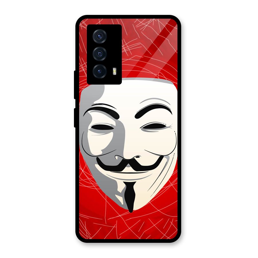 Anonymous Mask Abstract  Glass Back Case for Vivo iQOO Z5