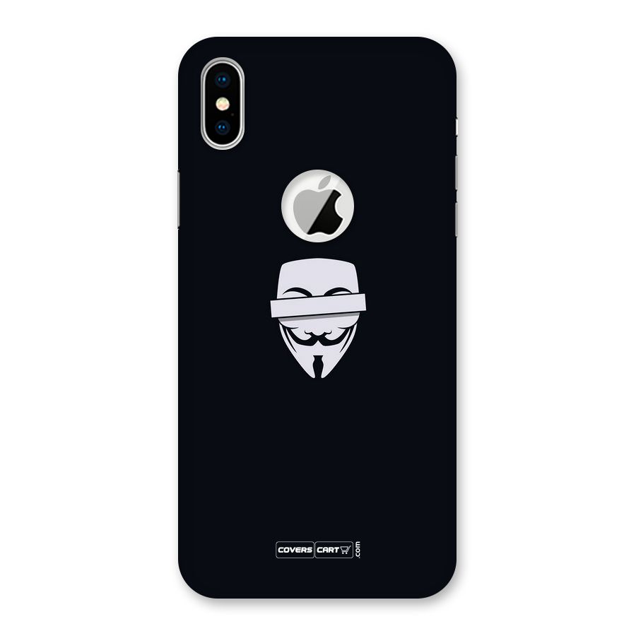 Anonymous Mask Back Case for iPhone X Logo Cut