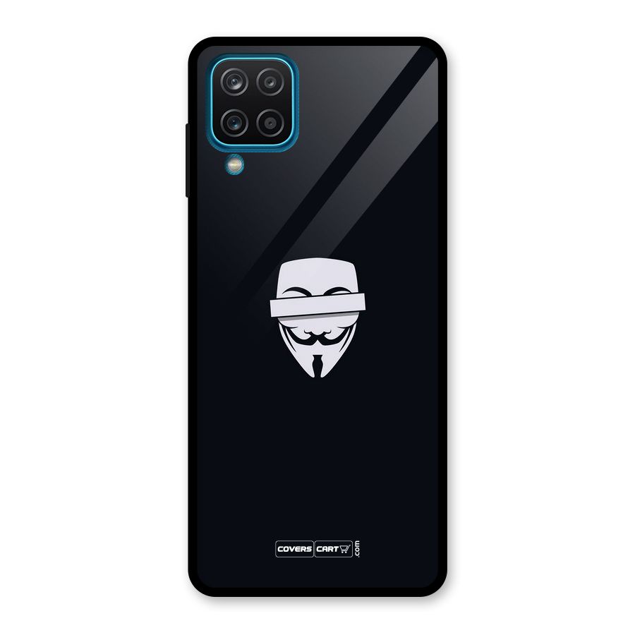 Anonymous Mask Glass Back Case for Galaxy A12