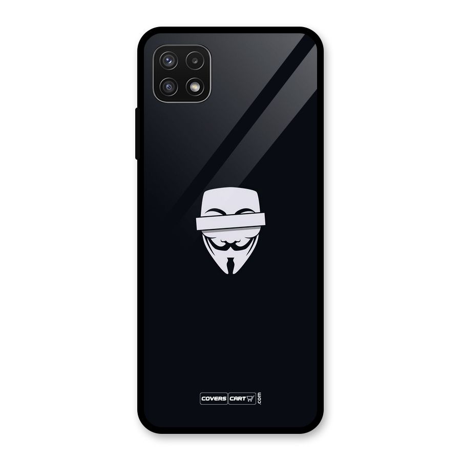 Anonymous Mask Glass Back Case for Galaxy A22 5G