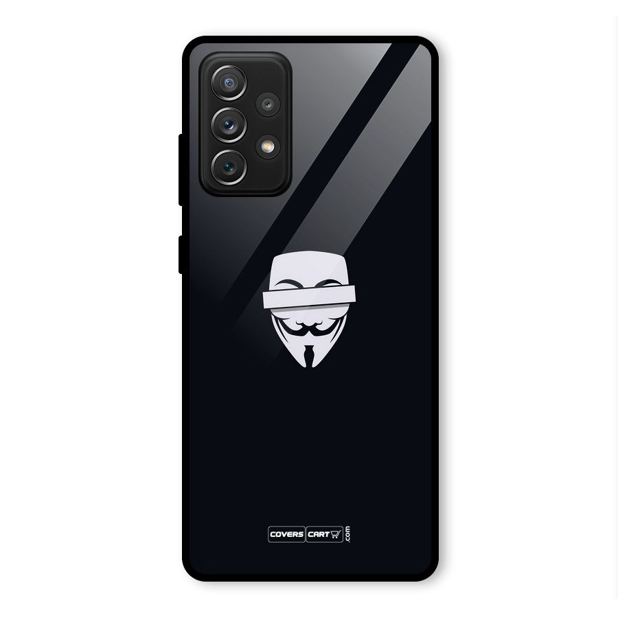Anonymous Mask Glass Back Case for Galaxy A72