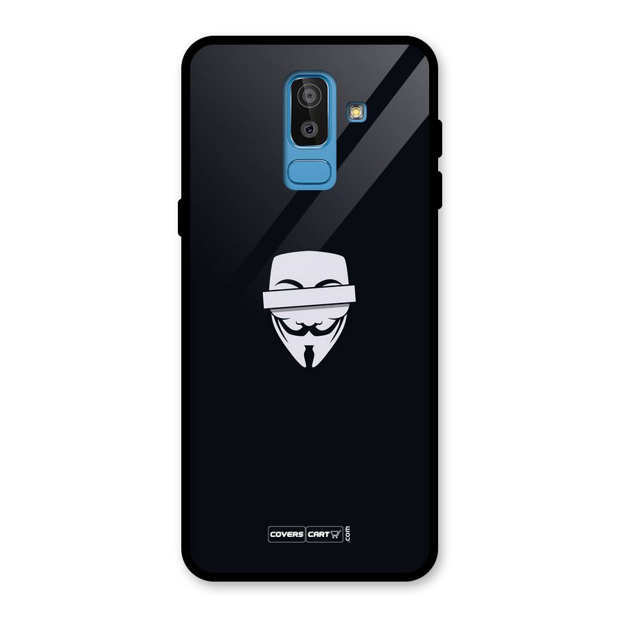 Anonymous Mask Glass Back Case for Galaxy J8