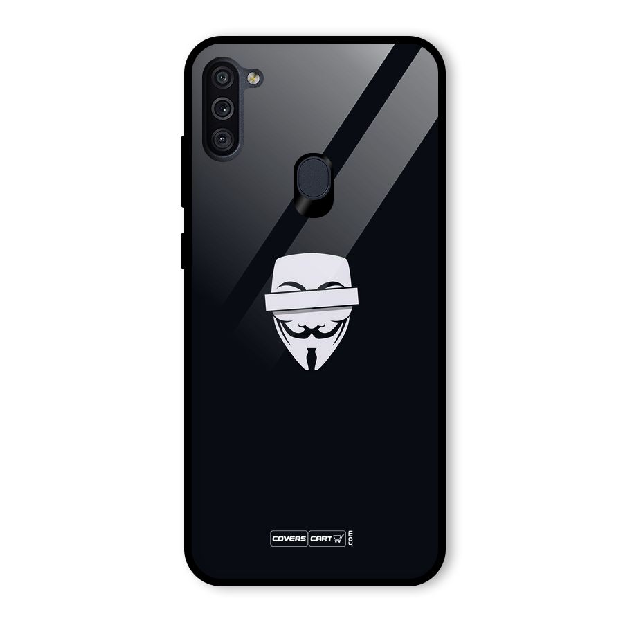 Anonymous Mask Glass Back Case for Galaxy M11