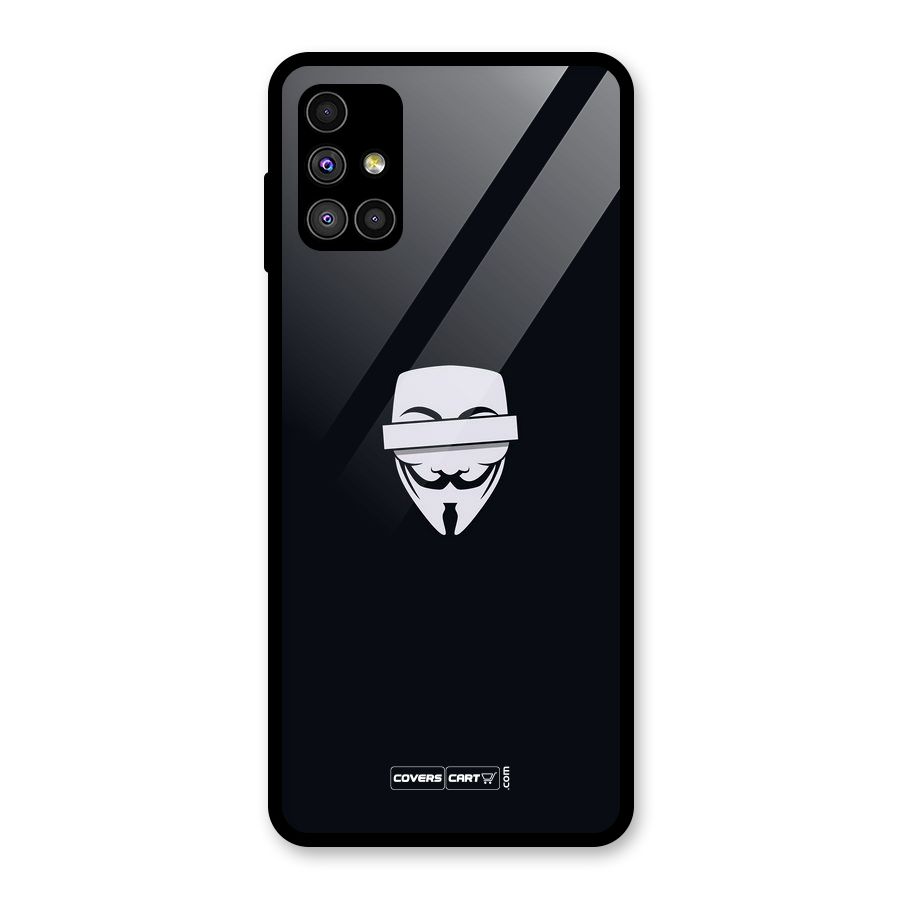 Anonymous Mask Glass Back Case for Galaxy M51