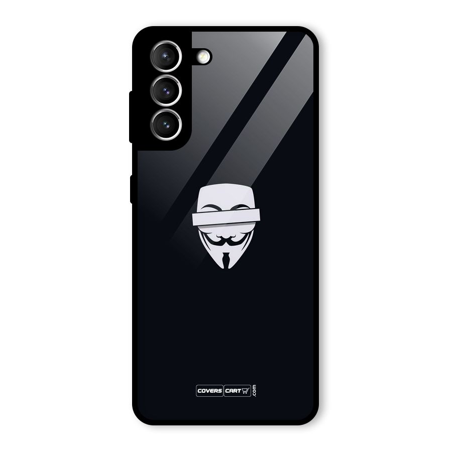 Anonymous Mask Glass Back Case for Galaxy S21 5G