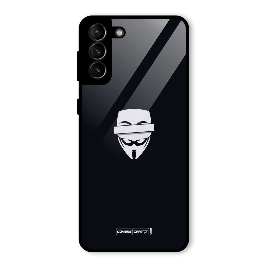 Anonymous Mask Glass Back Case for Galaxy S21 Plus
