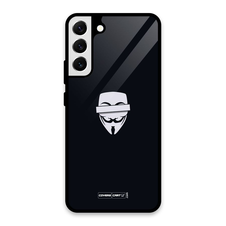 Anonymous Mask Glass Back Case for Galaxy S22 Plus 5G