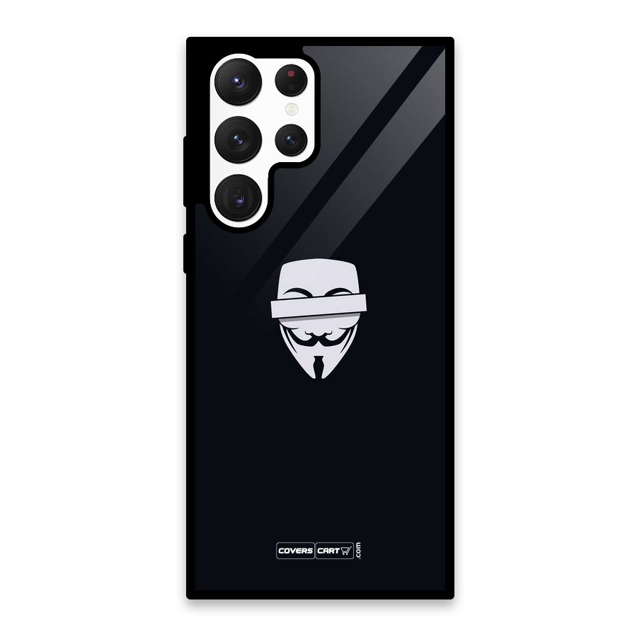 Anonymous Mask Glass Back Case for Galaxy S22 Ultra 5G