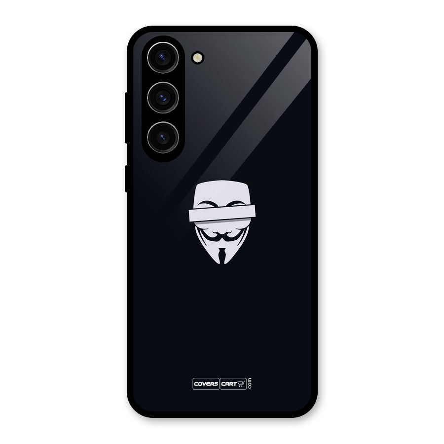 Anonymous Mask Glass Back Case for Galaxy S23 Plus