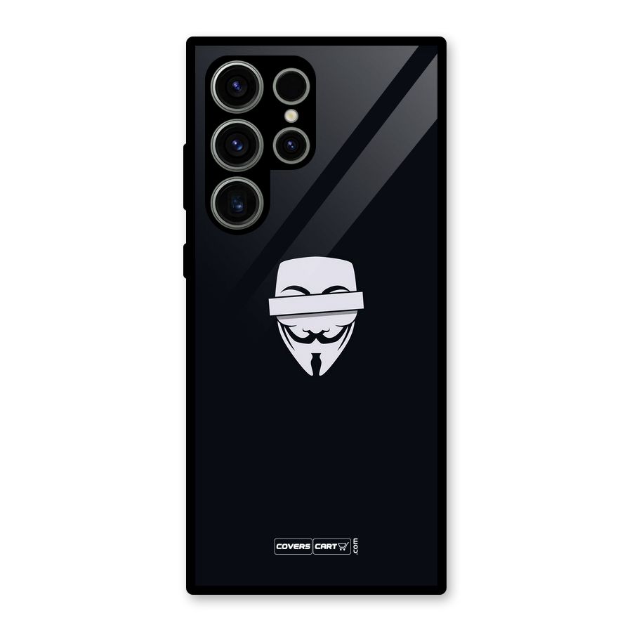 Anonymous Mask Glass Back Case for Galaxy S23 Ultra