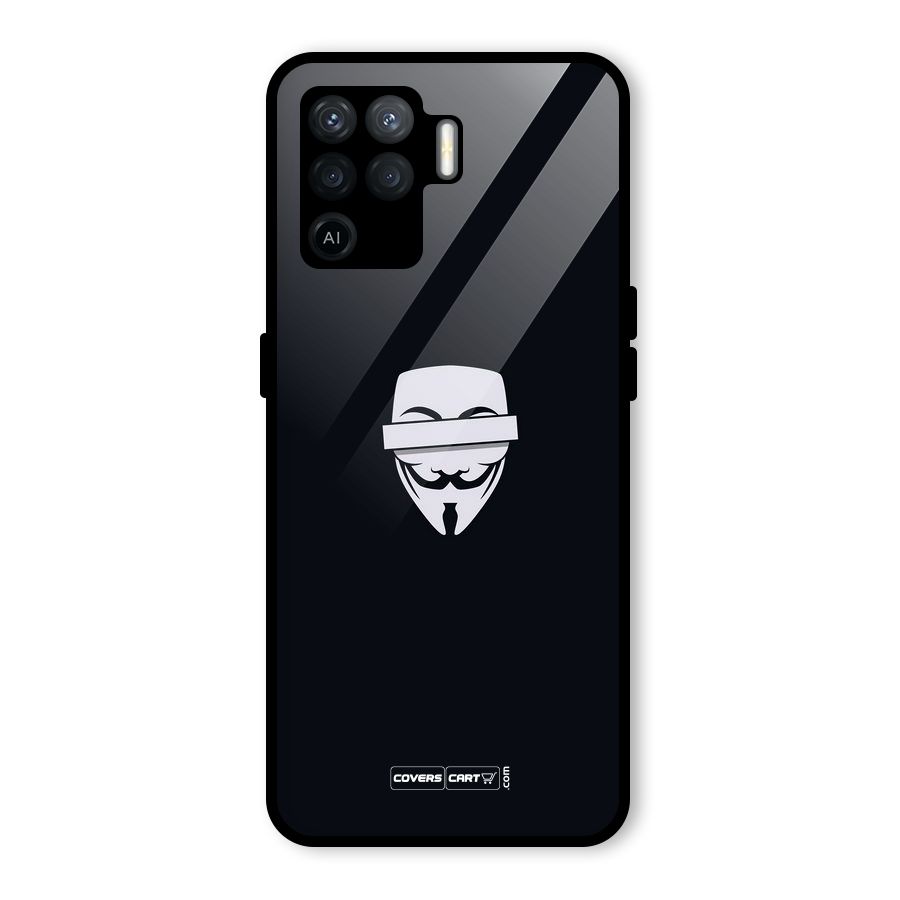 Anonymous Mask Glass Back Case for Oppo F19 Pro