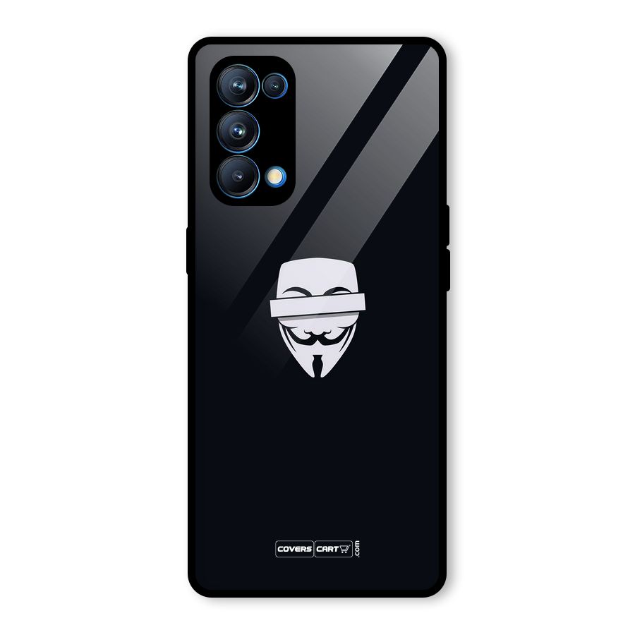 Anonymous Mask Glass Back Case for Oppo Reno5 Pro 5G