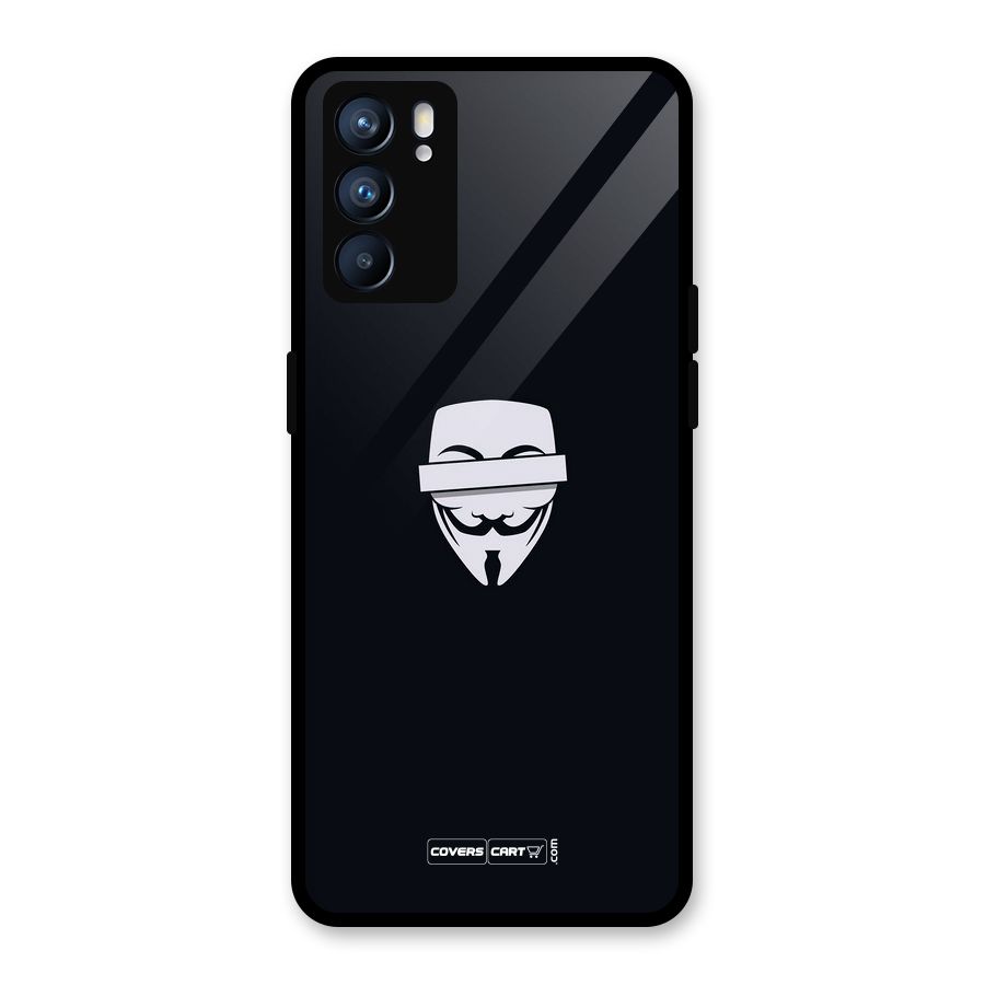Anonymous Mask Glass Back Case for Oppo Reno6 5G