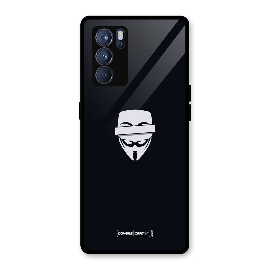 Anonymous Mask Glass Back Case for Oppo Reno6 Pro 5G