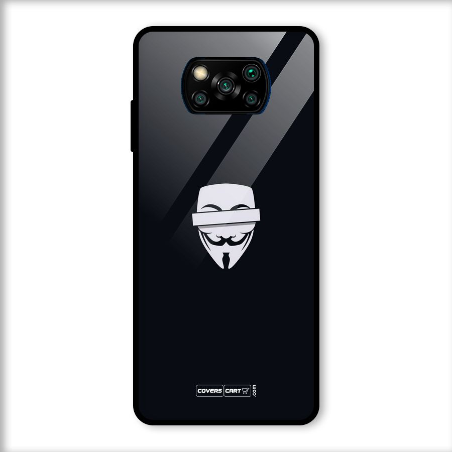 Anonymous Mask Glass Back Case for Poco X3